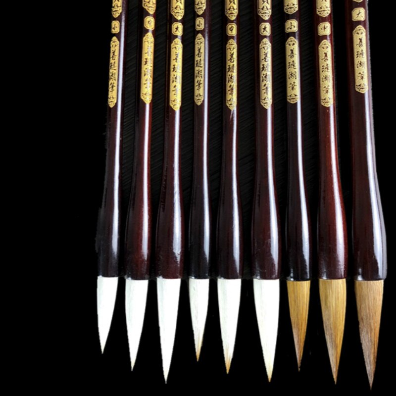 Chinese Calligraphy Pen Set Caligrafia Weasel Multiple Hair Writing Brush Chinese Writing Painting Brush Canetas Box Set