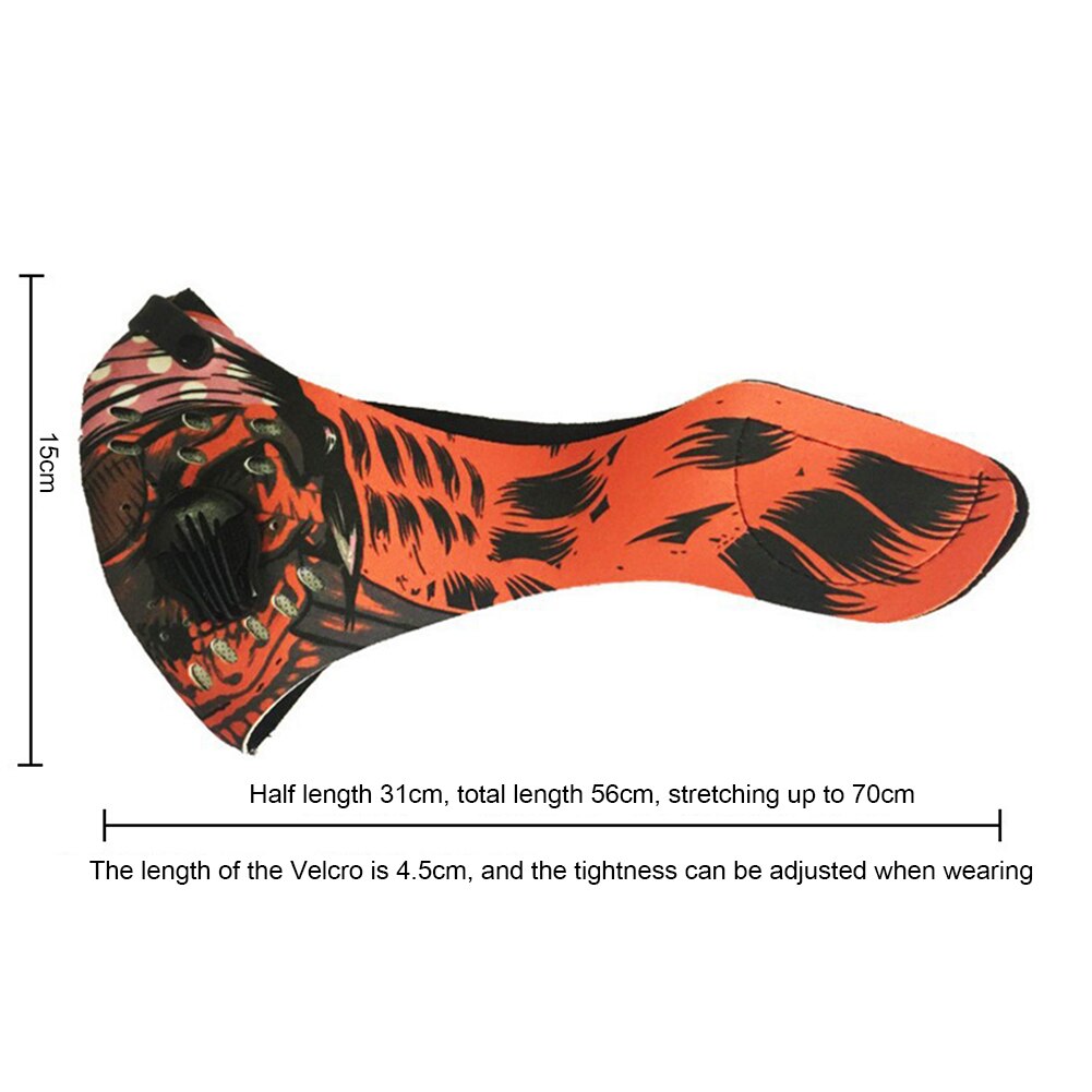 Outdoor Sport Stofmasker Winddicht Thermische Half Gezicht Masker Ademend Fietsen Gezicht Die Met Carbon Filter Kleppen: D