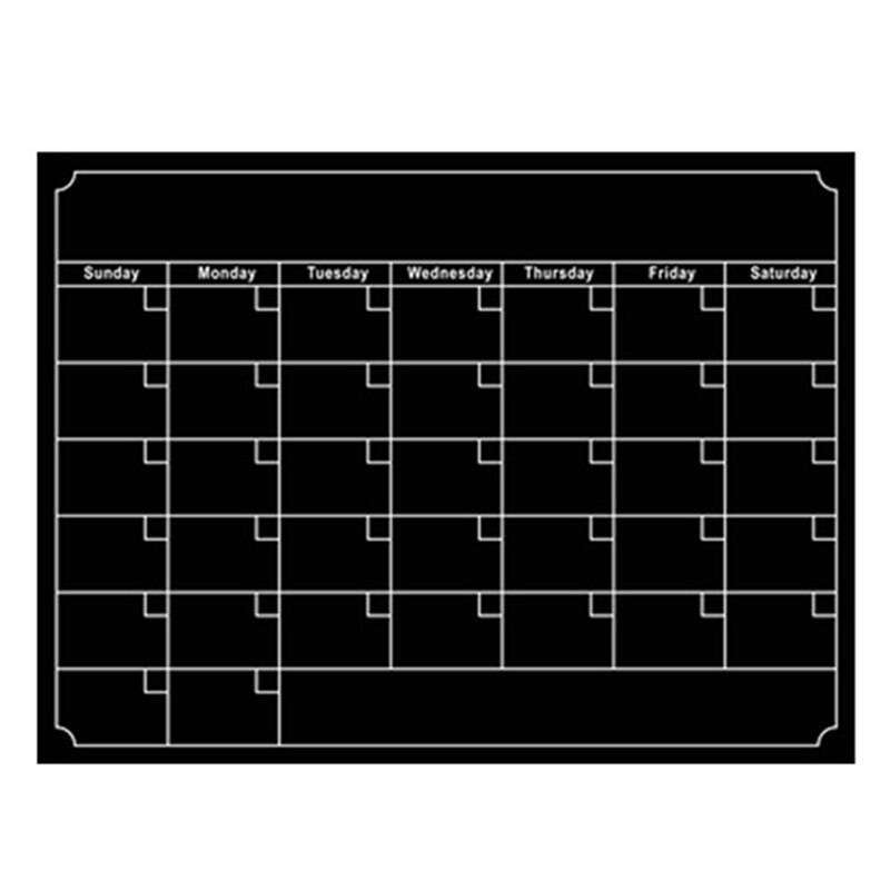 Magnetisk måned og uge tidsplan slette kalender sletbart opslagstavle magnetisk køleskab klistermærker soft board: Bk