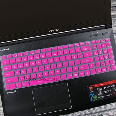 Voor Msi Alpha 15 15.6 ''/Msi Alpha 17 17.3 Inch Gaming Laptop Siliconen Toetsenbord Cover Skin Protector Film stofdicht: Rose