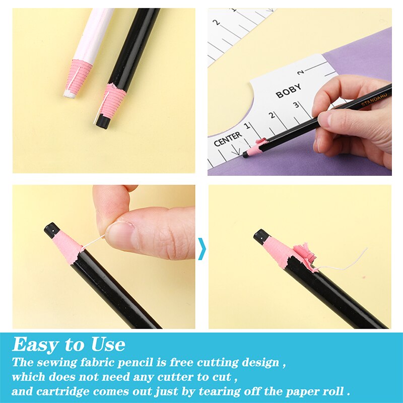 SHWAKK 6pcs Fabric Marker Pen Pencil Fade Out For Drawing Lines Disappearing Marker Pen For Tailors DIY Sewing Accessories
