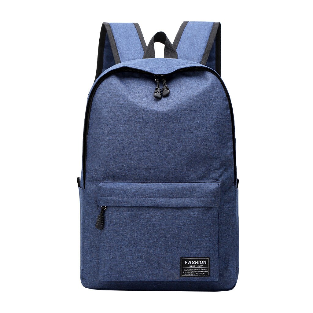 Men Business Laptop Casual Backpack Student Bag Outdoor Travel Backpack With USB Teenagers Men Women Student School Bags @18: Blue