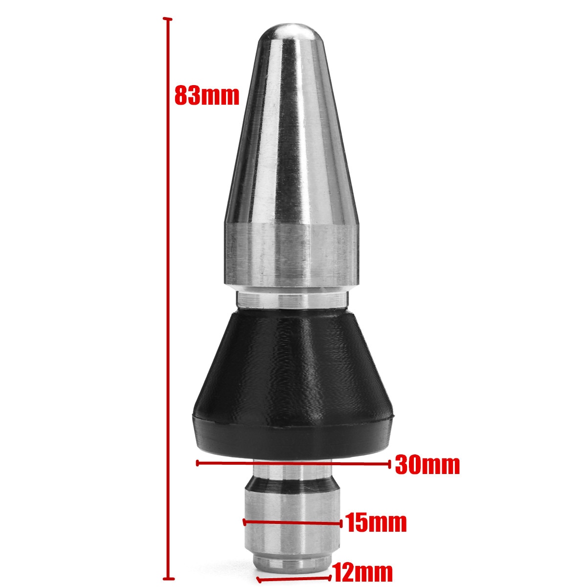 Hogedrukreiniger Jet Wassen Afvoer Rioolbuis Reiniging Nozzle 3/8 "1 Front 3 achter
