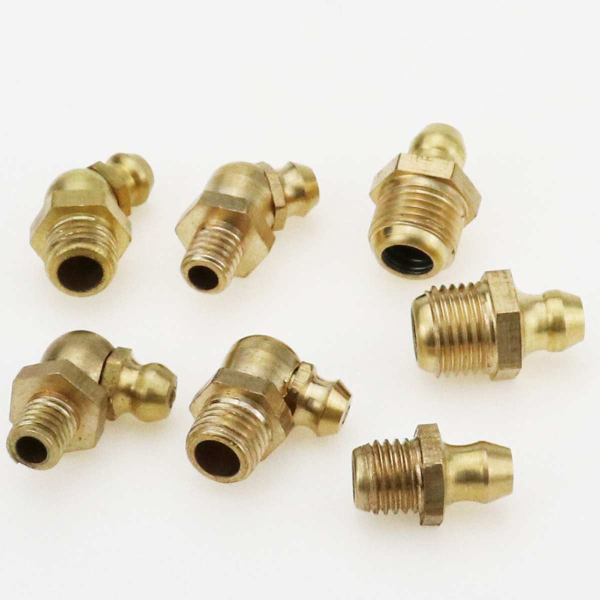 140 pièces raccord graisseur M6/M8/M10 45 ° 90 ° 180 ° métrique impérial assorti boîte de graisseurs raccords de tuyauterie en laiton