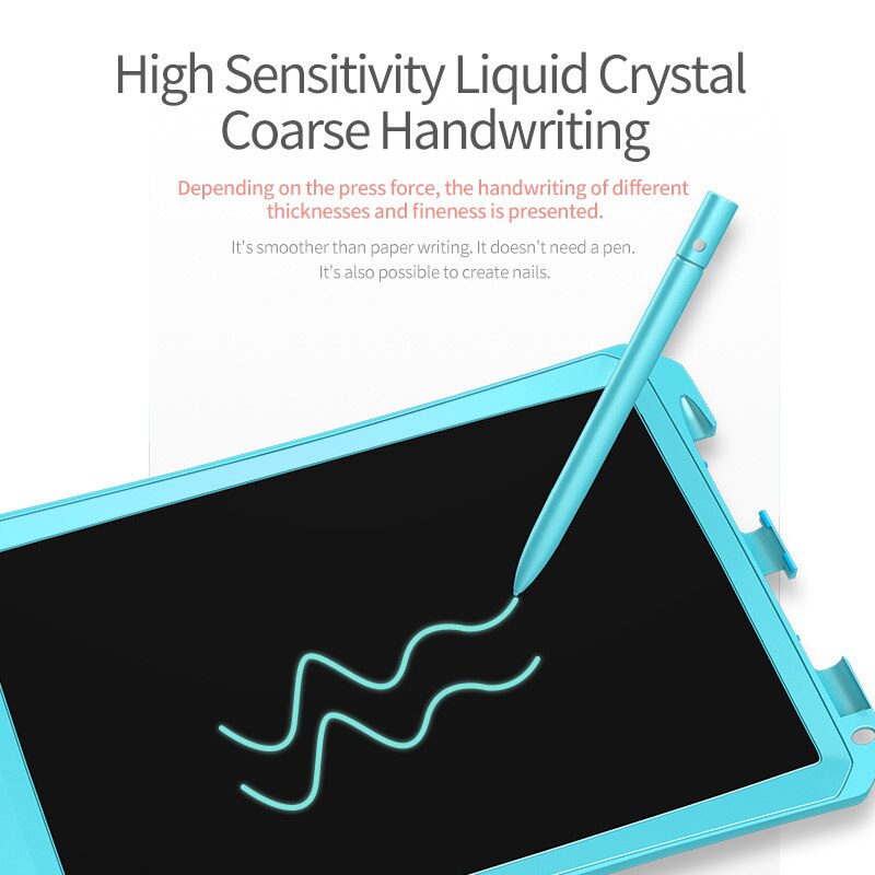 Tableta de escritura LCD colorida de 11 pulgadas, tablero de dibujo Digital, Bloc de notas sin papel para de niños, pizarra de escritura, color azul