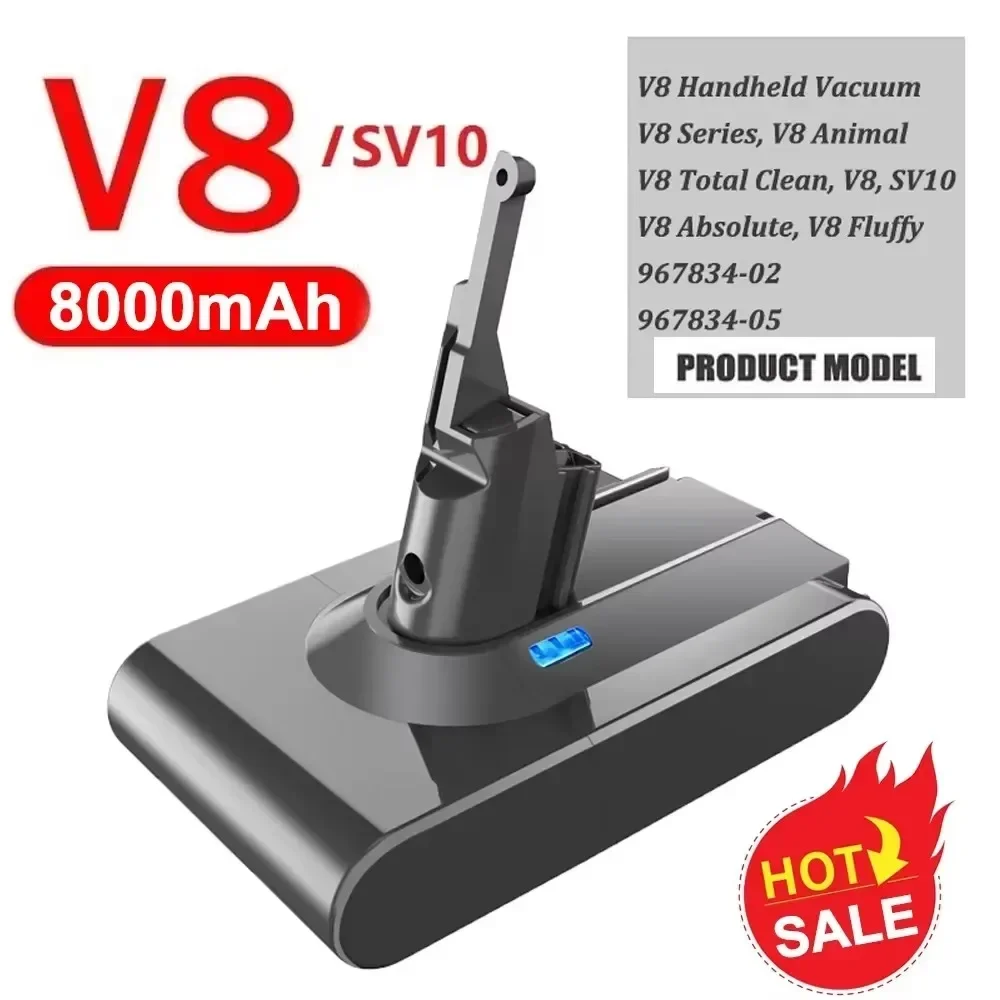 Akumulator 21,6 V do Dyson V6 V7 V8 V10 Series SV12 DC62 SV1 6000 mAh Akumulator do odkurzacza Dyson Zapasowe akumulatory: Złota