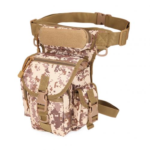 Sport Effen Kleur Camouflage Print Been Tas Hip Riem Taille Rijden Motorfiets Messenger Schoudertassen: Desert Digital