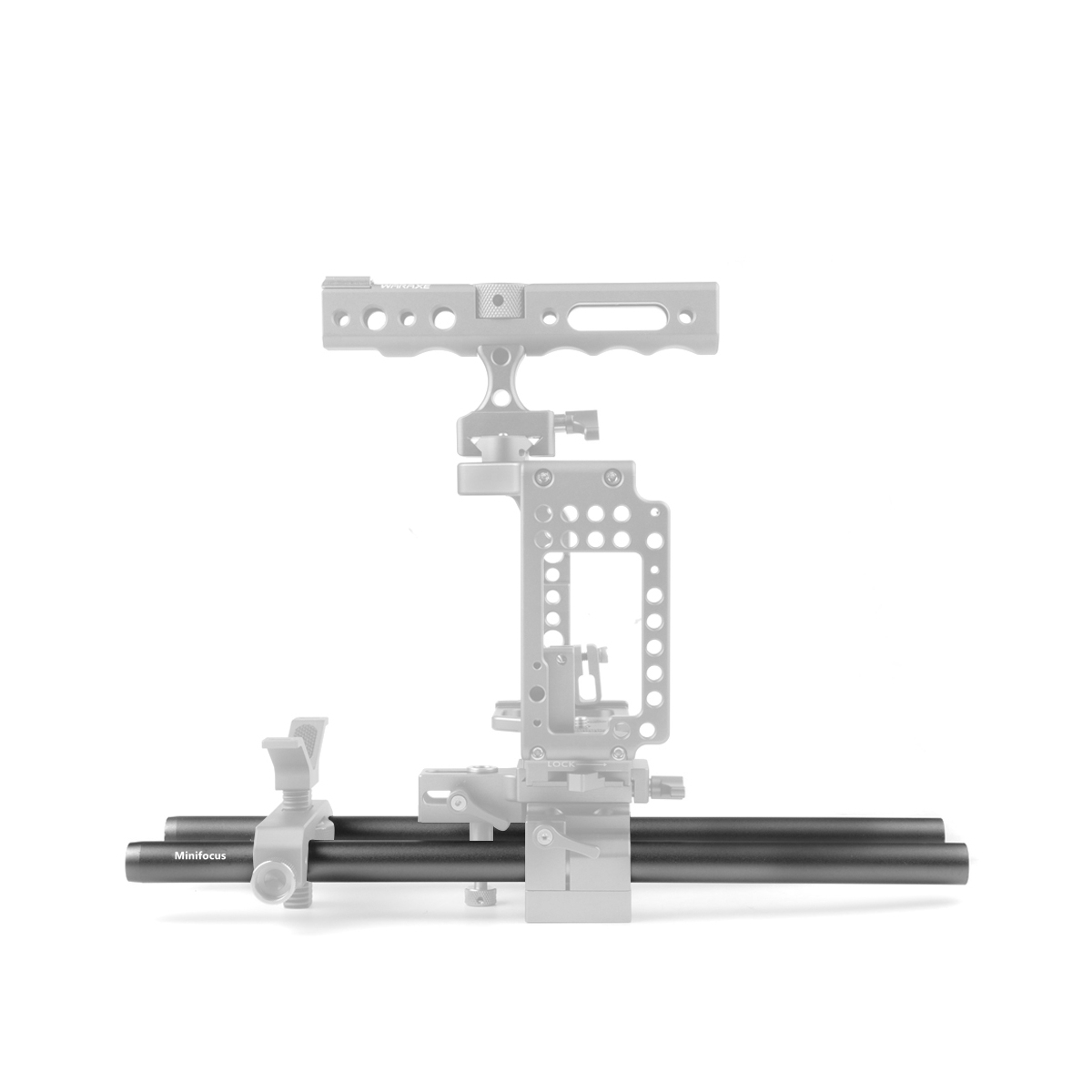 15mm Rod DSLR Camera Rig 15mm Shoulder Rig Video Camera Cage Rail Rod Support System Aluminum Gray Length 6 8 10 12 inch Optiona