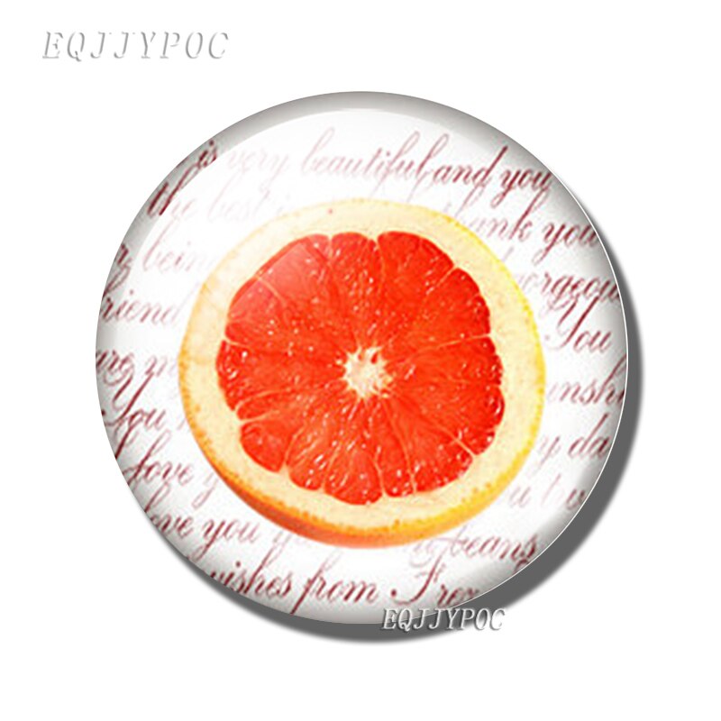 Fruit En Groente Koelkast Sticker Magnetische Avocado Perzik Tomaat Aardbei Orange Magneet Baby Onderwijs Home Decor: grapefruit