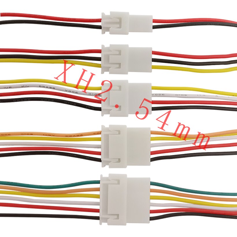JST XH 2,54mm 2Stift 3Stift 4Stift 5Stift 6Stift Männlich Weiblich Steckdose Draht Kabel Stecker JST XH 2,54 Tonhöhe 2,54mm 20CM 26AWG Kabel