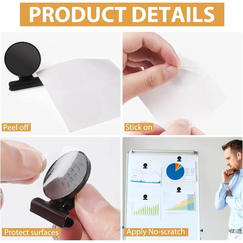 4-24Pcs Strong Magnets Magnetic Clips Bulldog Clips Heavy Duty Magnetic Clips Perfect for Whiteboard Magnets Photo Displays Home