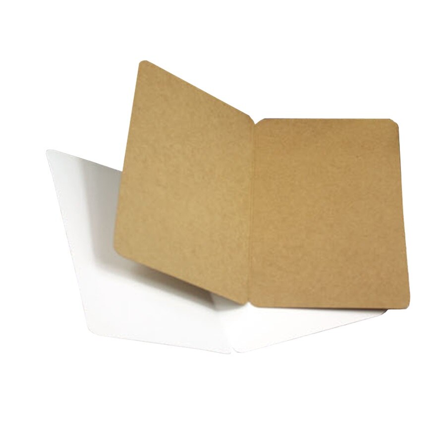 10 pièces/lot étudiants bricolage cartes postales vierges Vintage série vierge papier Kraft bricolage carte de voeux brun blanc noir carte