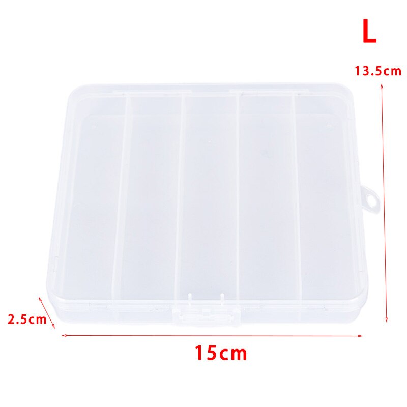 Fishing Tackle Box Bait Lure Hooks Storage Case Collection Tools ishing Tool Tackle Sorting Box 5 Grid Transparent Connector