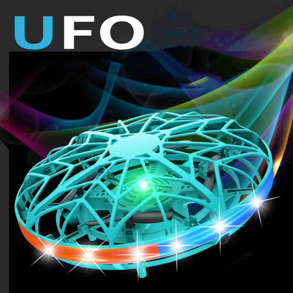 Ovni avion intelligent télécommande hélicoptère LED lumineux Mini hélicoptère UFO RC jouet de noël directe