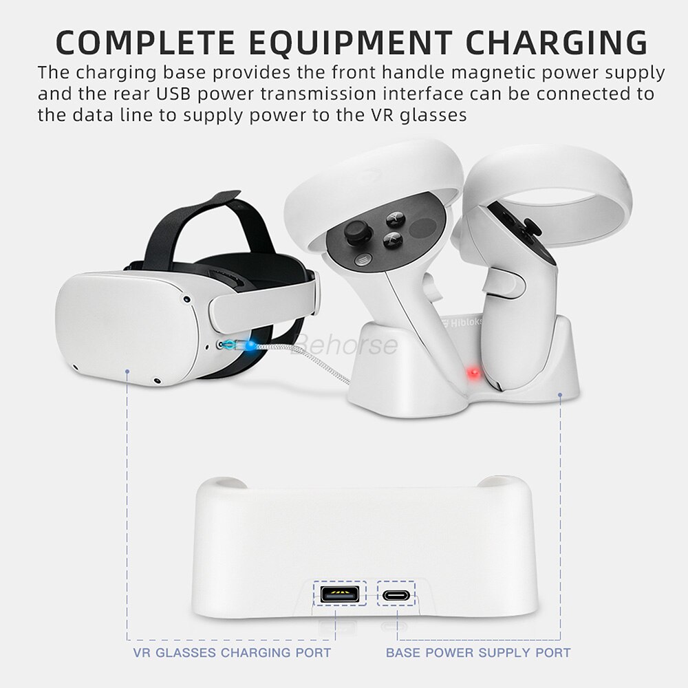 Quest 2 VR Magnetic Charging Base Quick Charge Dock Station Stand For Oculus Quest 2 Touch Controller VR Accessories