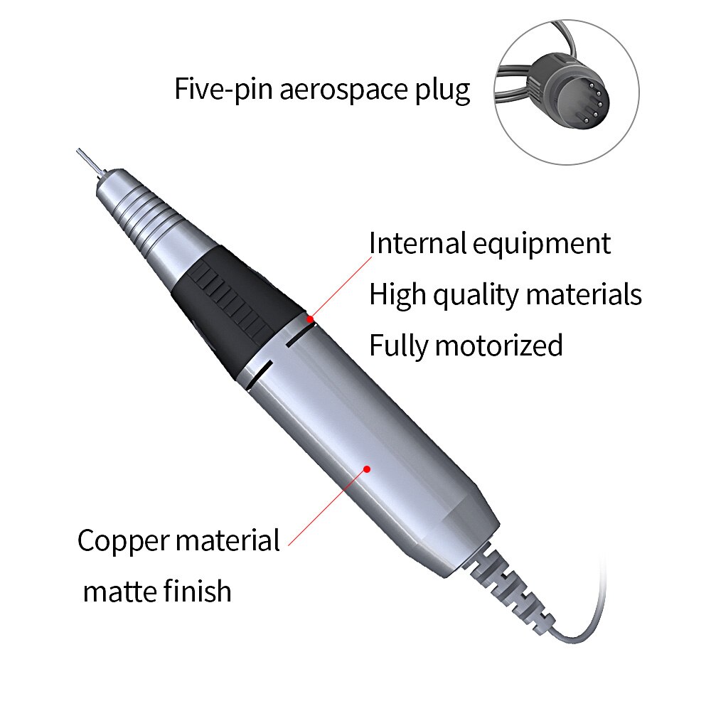 Electric Nail Drill Machine Accessories 32W 35000RPM Nail File Manicure Cutters Nail Drill