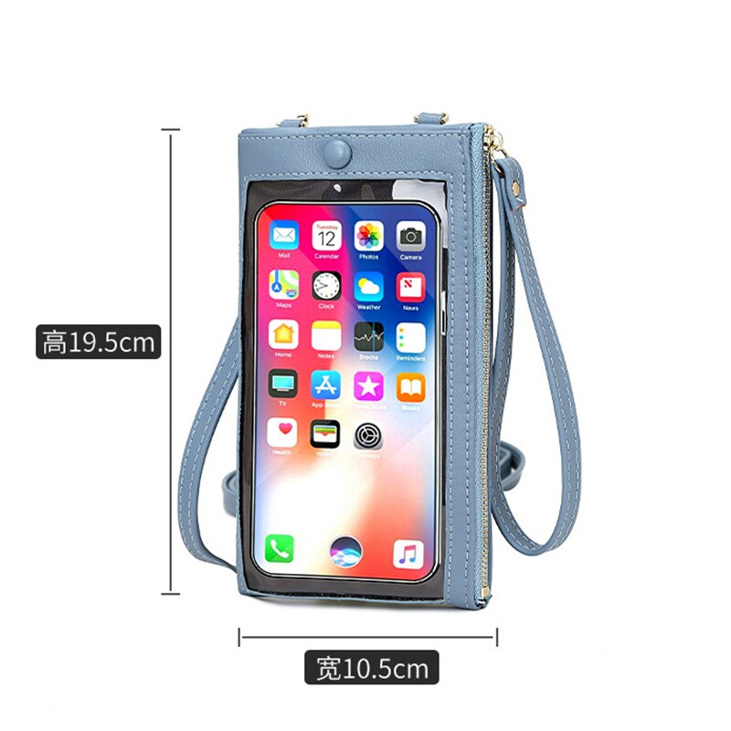 Handtasche mit touchscreen-funktion, großes fassungsvermögen, einfarbige umhängetasche, multifunktionale handtasche mit schultergurt