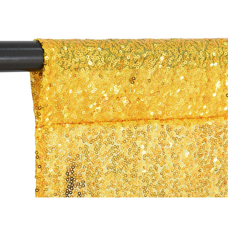 Fundo de fotografia 2 pçs 2x8ft sequin pano de fundo ouro sequin pano de fundo ouro sequin pano de fundo cortina 2 lantejoulas pano de fundo