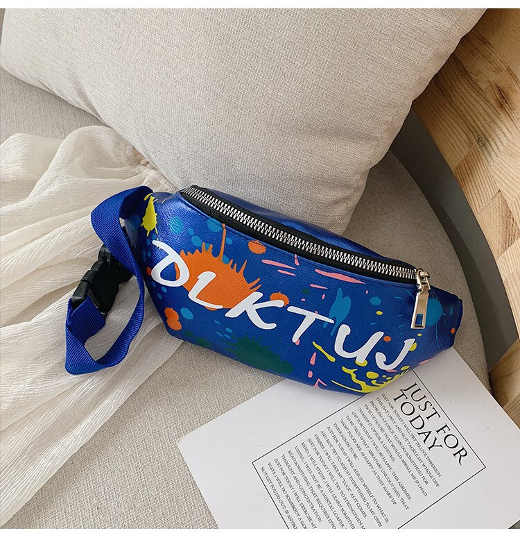 Toddler Boys Girls Fanny Pack Trendy Print Crossbody Bum Bag Waist Pack for Daily Trip Children: E