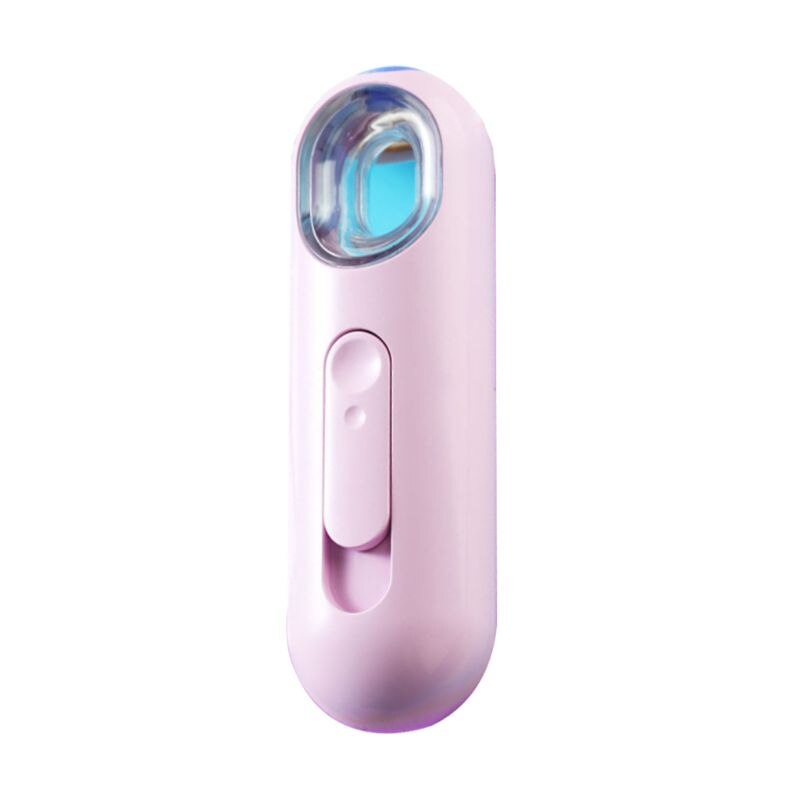 Mini botella de Spray Nano Mister, vaporizador Facial hidratante ultrasónico de mano, portátil, funciona con batería, 22ML, 22ML: Rosa