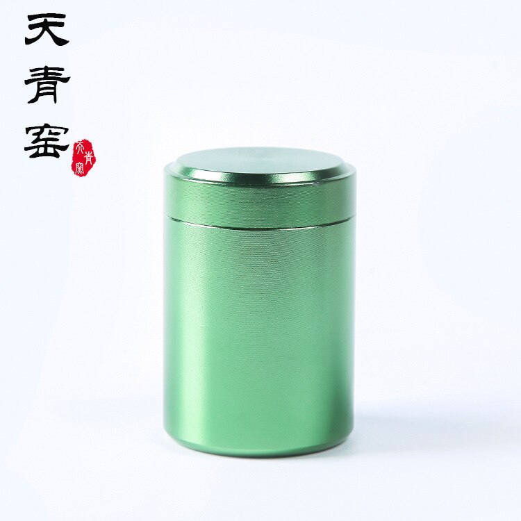 Small Metal Sealed Cans Portable Travel Tea Containers Small Aluminum Cans TEA Packaging Cans Home Kitchen Organizer: Green