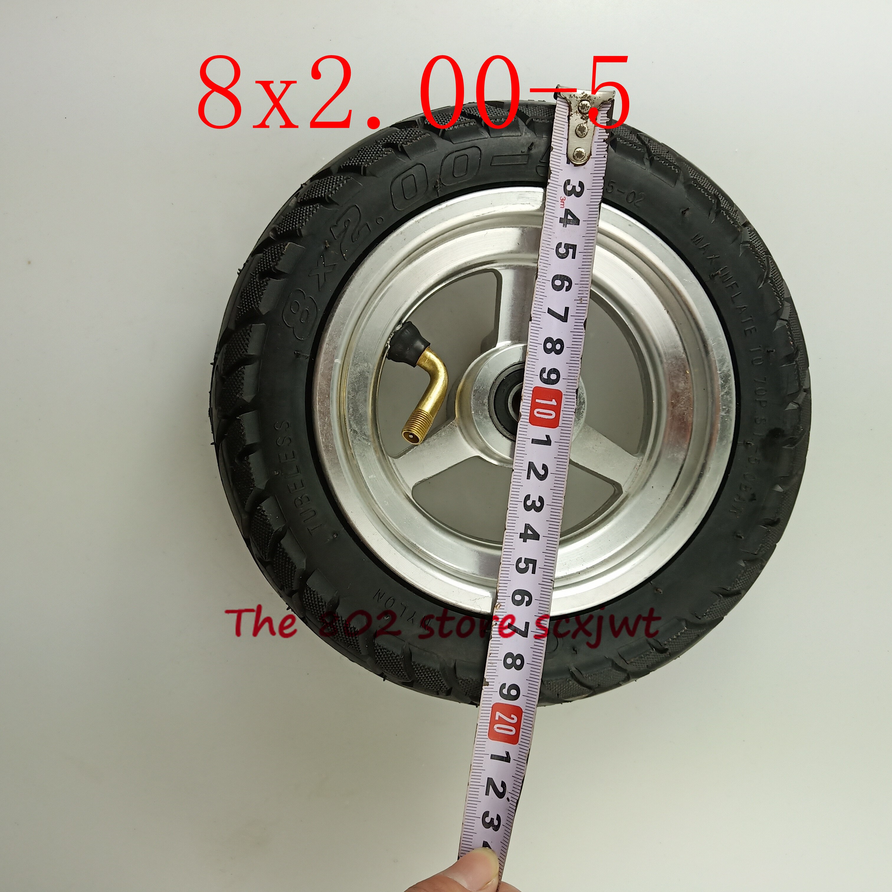 8 x 2.00-5 tubeless dekk hjul dekk + plate bruk for pocket bike mini sykkel elektrisk scooter