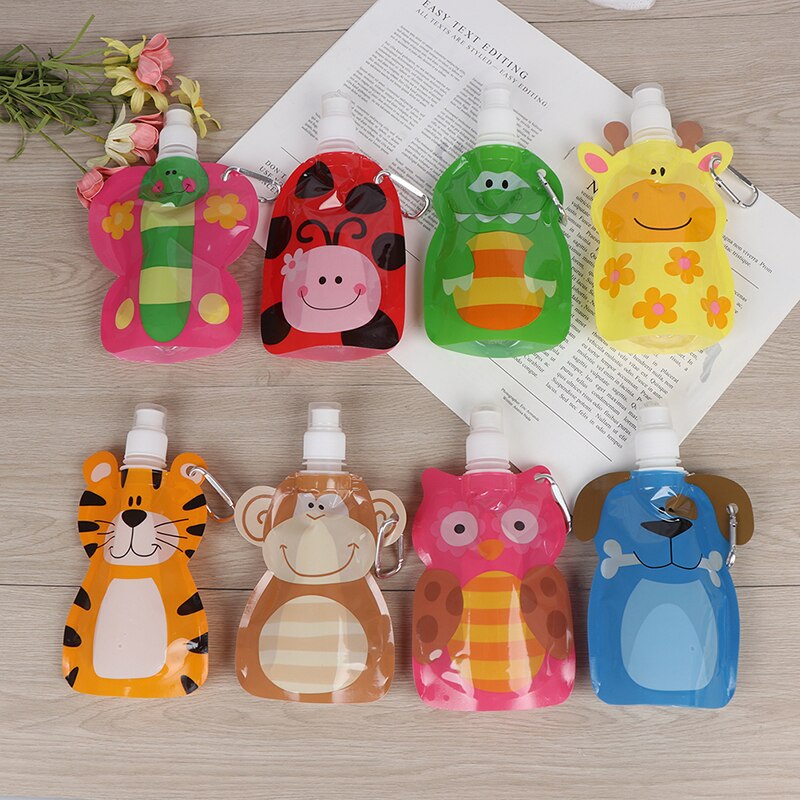 Bolsa de plástico reutilizable para alimentos de 380ml, bolsa de compresión reutilizable para embalaje de bebé, bolsas de cierre rellenables para Smoothie, 1 ud.