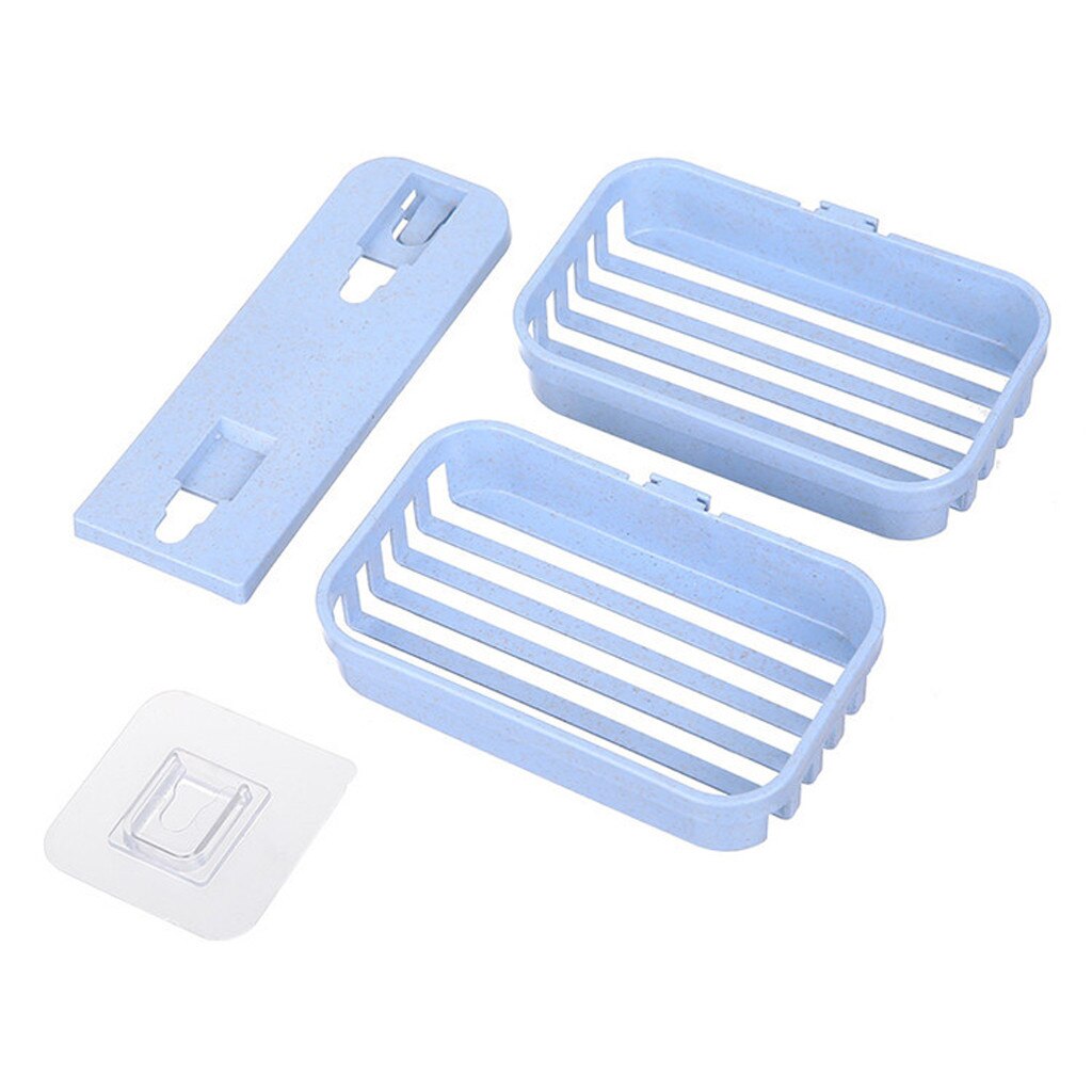 Caja de jabón de doble cubierta para baño, estante de ducha, plato de caja de jabón sin costuras, bandeja de placa de almacenamiento, Holder2.96