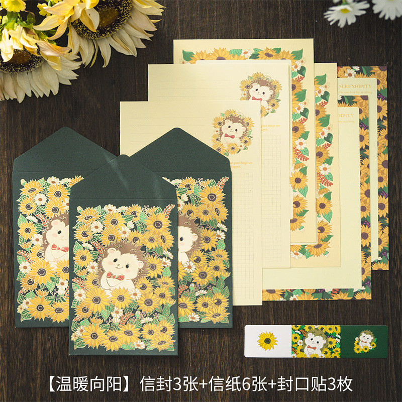 Stationery Papers and Envelopes Set Includes 3 Stationery Envelopes 6 Stationery Writing Paper with 3 Colorful Label Stickers: WHITE