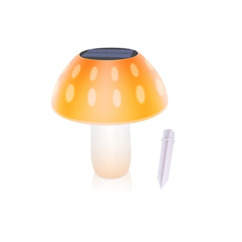 1 stk solcelle svampe pæl lys led udendørs græsplæne lys dekorativ jord stik lampe sol lys til haven gård