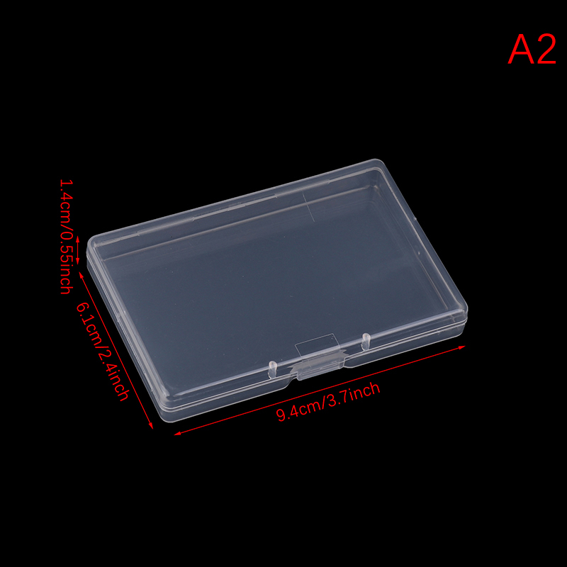 Boîte d'emballage en plastique transparente, rectangulaire, translucide, mallette de rangement, anti-poussière, durable, contenant pour bijoux de bain: green