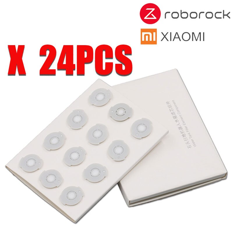 Convient pour Xiaomi Roborock S50 S51 S5 S55 robot aspirateur 2 pièces de rechange Kits chiffon de nettoyage réservoir d'eau filtre remplacemen: 24pcs