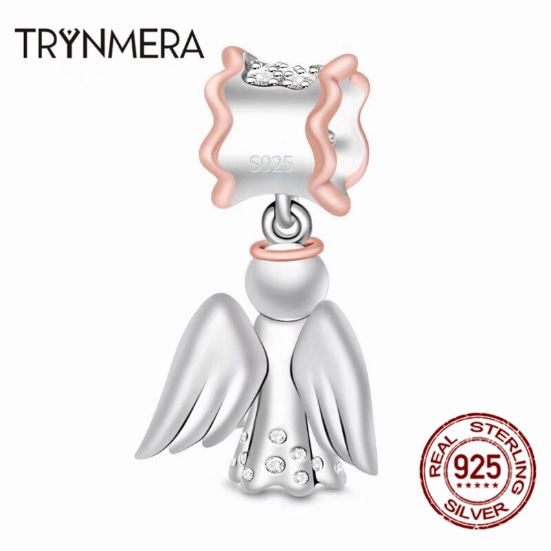 Trynmera Sterling Silver 925 Jewelry Angel Charm for women Charm Bracelets DIY Jewelry TA042