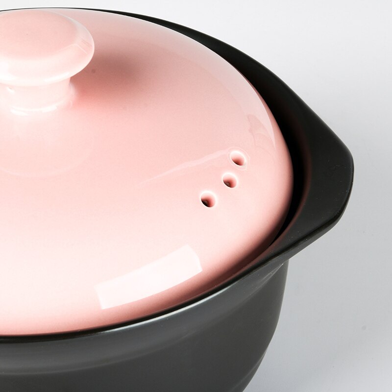 Casserole High Temperature Health Soup Pot Korean Style Color Cover Wide Mouth Soup Pot Open Fire Casserole Household Shallow