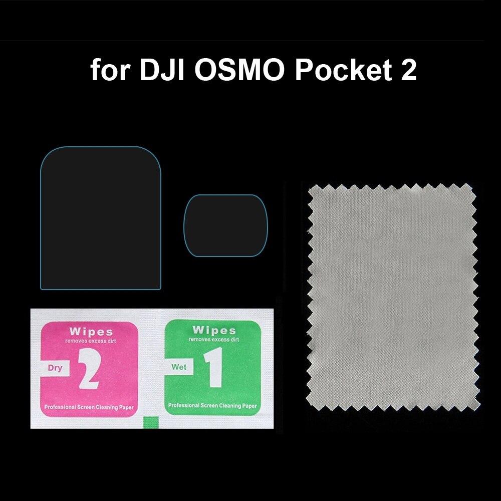 Puluz 9H 2.5D Hd Gehard Glas Lens Protector + Screen Film Voor Dji Osmo Pocket 2 / Gimbal Glas film Camera Screen Protector: OSMO Pocket 2