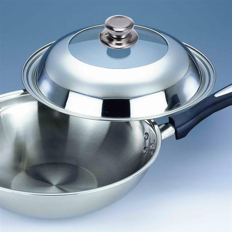 2 Stuks Keuken Pot Knop Roestvrij Staal Kookgerei Pot Deksel Handvat Holding Knop Universele Vervanging Anti-Brandwonden Accessoires