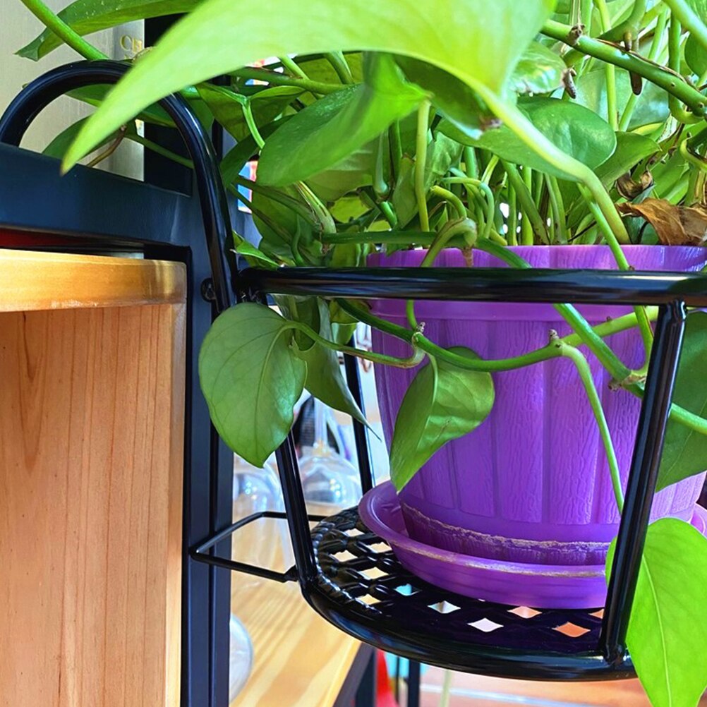 2Pcs Decorative Railing Planters Detachable Hanging Planters Metal Balcony Planters