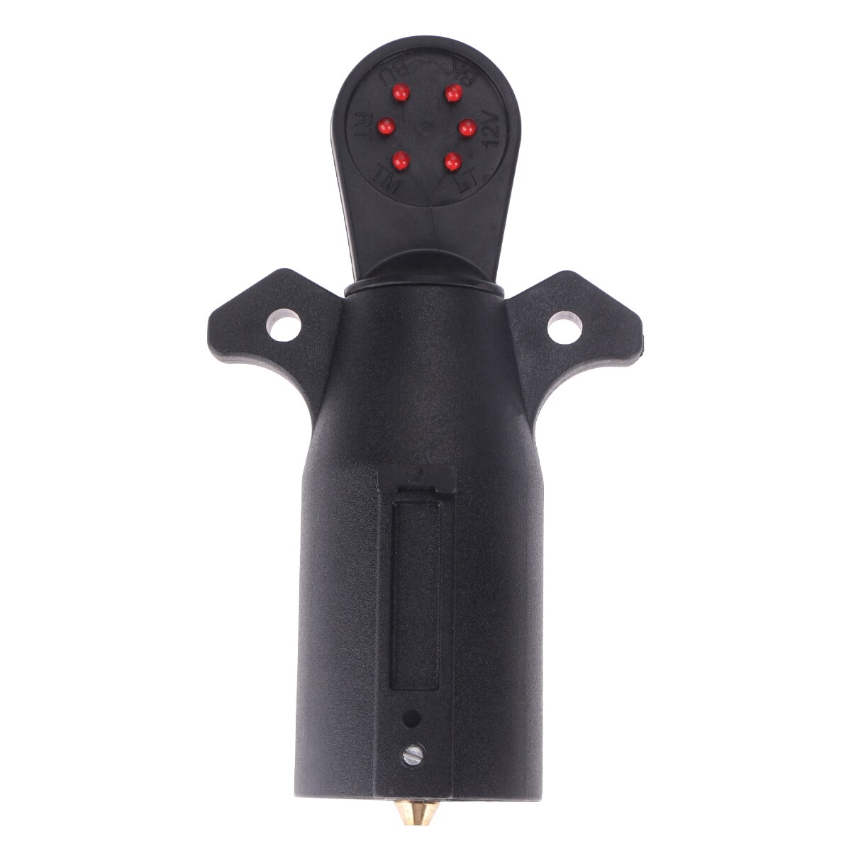 7-Way Blade Trailer Light Wiring Circuit Tester Round Adapter Pin Plug For Car RV Automobiles Trailer Car A30
