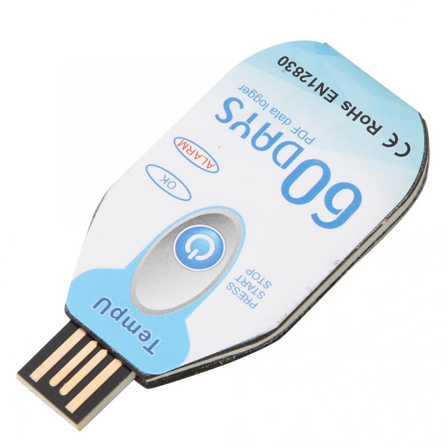 Temperature and Humidity Data Logger Single Use PDF Report USB Port 10000 Points Temperature and Humidity Logger