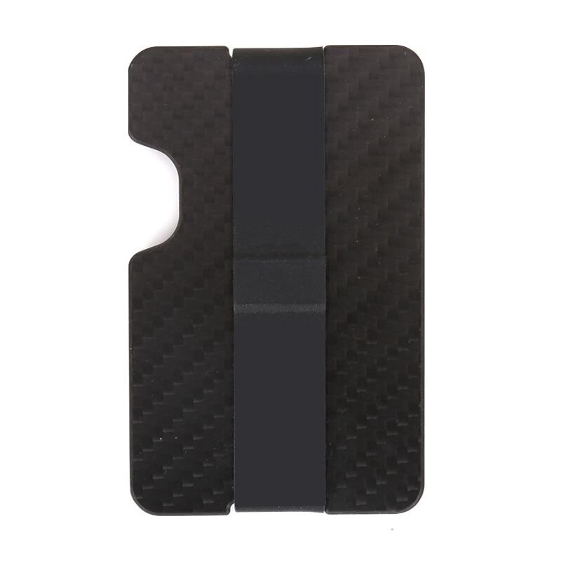 Ultralight Minimalistische Carbon Fiber Slim Portemonnee Clip RFID-Blocking ID Credit Kaarthouder Een Slanke Portemonnee Voorvak