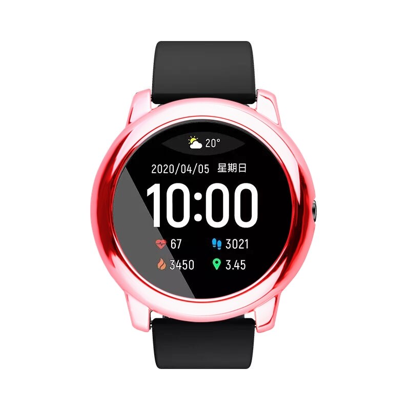 Voor Xiaomi Haylou Solar LS05 Vacuüm Plating Metalen Beschermende Shell Anti-kras En Vingerafdruk Smart Horloge Bescherming Case