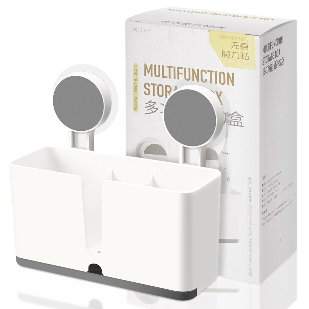 Bathroom Shelf Adhesive Storage Rack Toothbrush Holder Shaver Rack Organizer Wall Hanging Brushing Teeth Toothpaste Rack