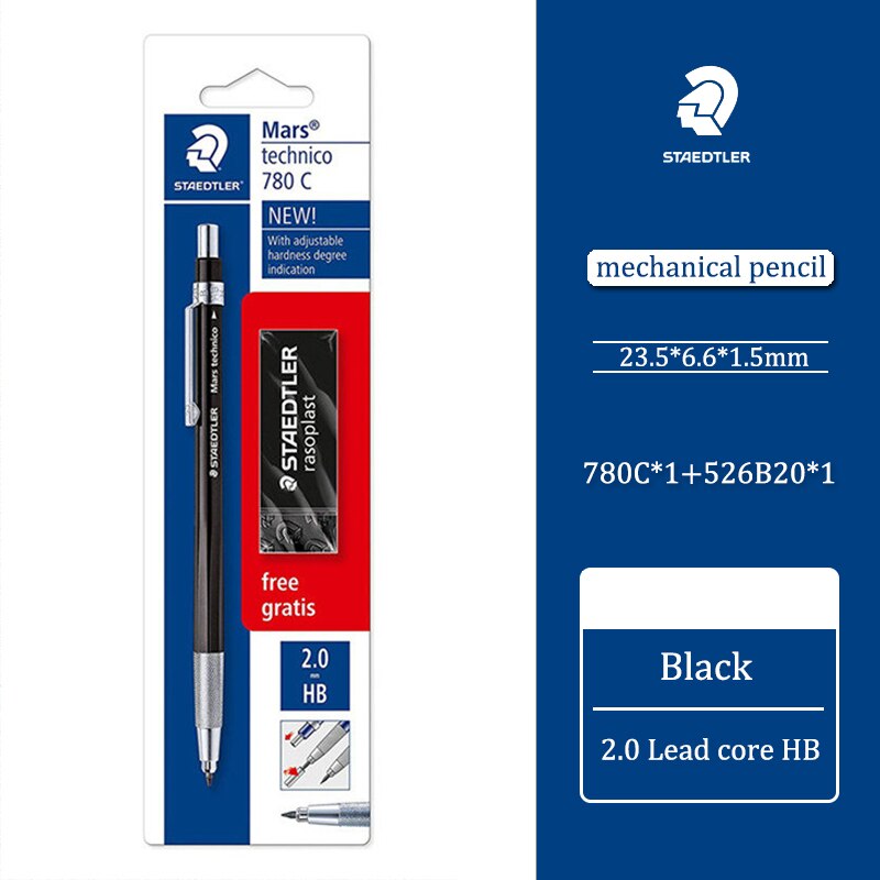 Germany STAEDTLER 780C Automatic Pencil Set 2.0mm Animation | Engineering | Drawing | Drawing Pen Writing: Black Set 2
