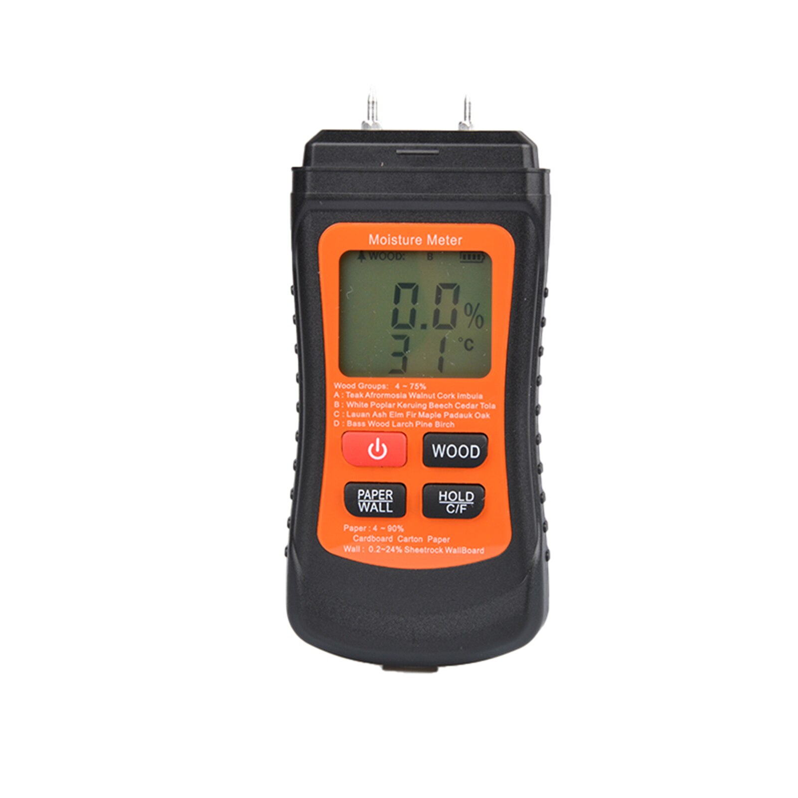 Accurate Temperature Wood Moisture Meter Digital Display Analysis Paper Wall Hygrometer Measuring Tools Backlight