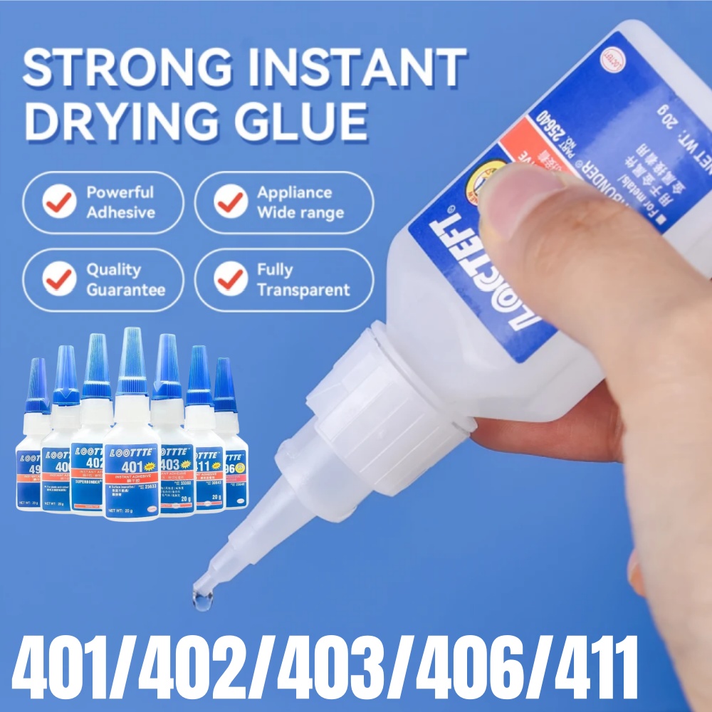 20 ml schnell trocknender 401/403/406/415/416 Universalkleber, stärkerer Sekundenkleber, Mehrzweckkleber, Reparaturwerkzeuge, Metall, Kunststoff, Gummi