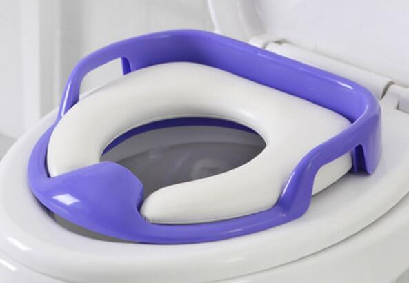 Children Toilets with Handles Kid's Safe Potty Seat Belt Toilet Seat Cover Potties: Purple