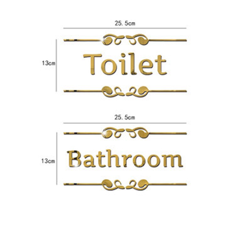 3D lustro naklejka ścienna śmieszne WC toaleta drzwi wejście znak mężczyźni kobiety łazienka akrylowa ściana lustrzana naklejki naklejki bar Dom dekoracje