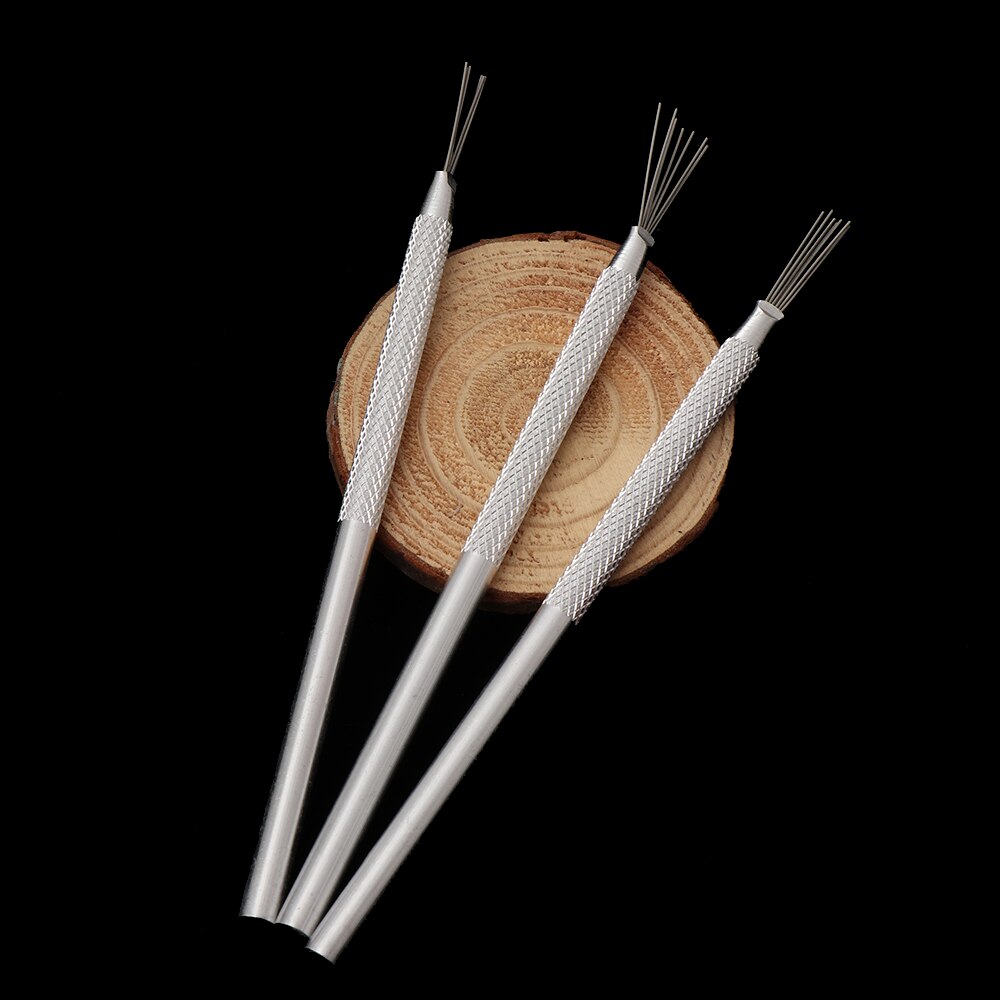 1/2PCS 7 Pin Feather Wire Texture Ceramics Tools Pottery Texture Brush Tools Polymer Clay Sculpting Modeling Tool Strong Wire