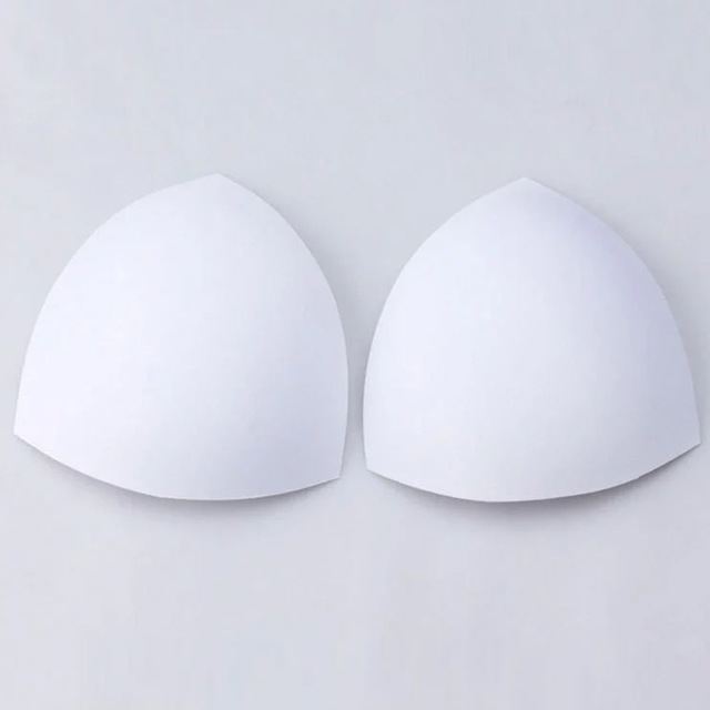 Boshang 1 pair Soft Removable Women's Triangle Bra Pads Inserts for Sports Bra Bikini Top Swimsuit