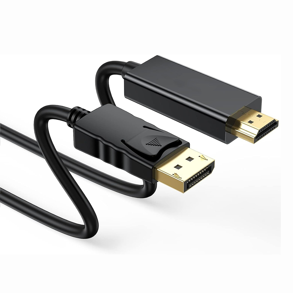 Vergulde DisplayPort DP naar HDMI-compatibele 4K-kabel Unidirectionele converter 1,8 m beeldschermsnoer voor pc-host naar doelmonitor